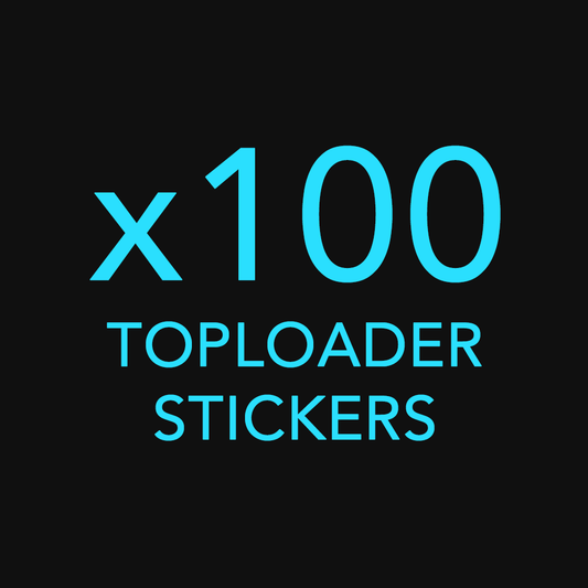 x100 Custom Top Loader Stickers