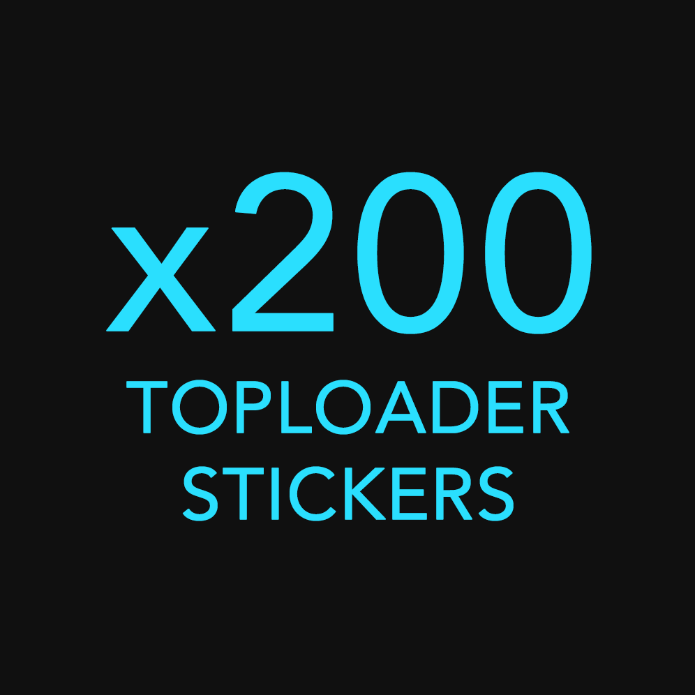 x200 Custom Top Loader Stickers